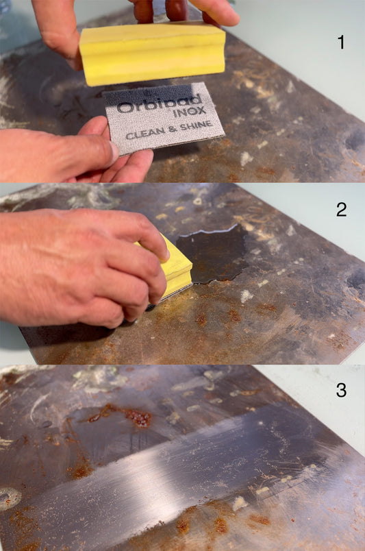 Stainless Steel Restoration & Cleaning Pad- Orbipad Inox
