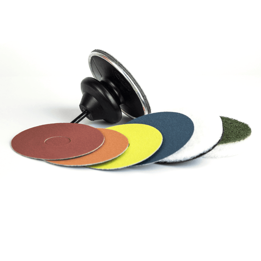 Stone Polishing Kit - 5" Magic Renova Kit + 1 replacement set - Clean Center